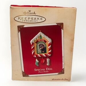 Hallmark Keepsake 2002 Christmas Ornament Special Dog Photo Holder‎ 3.5" Frame